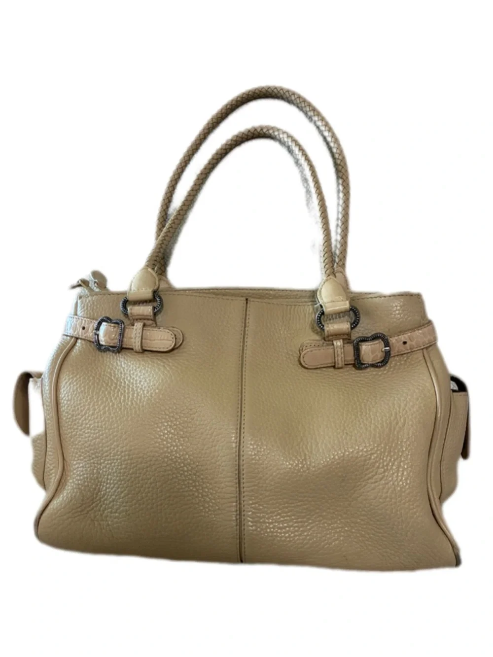 VINTAGE BRIGHTON
BEIGE PEBBLED LEATHER HANDBAG - Picture 2 of 14